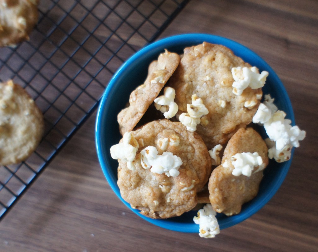 cookies in bowl w/ popcorn