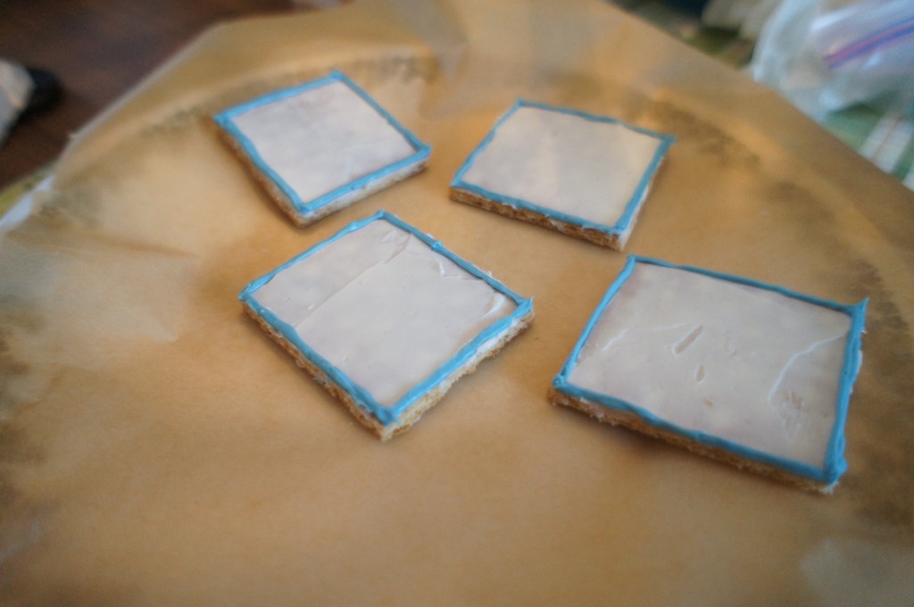 finished frosting squares