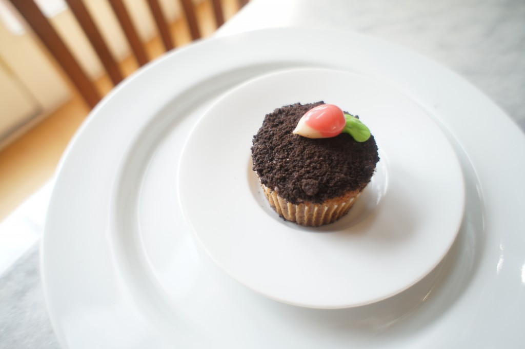 finished radish cupcake