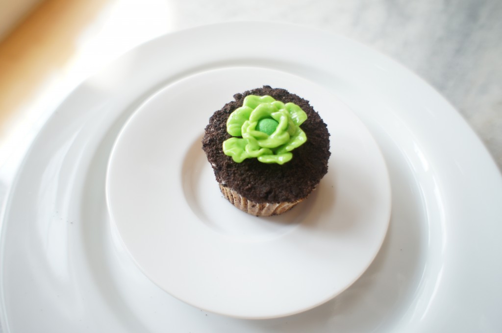 finished lettuce cupcake