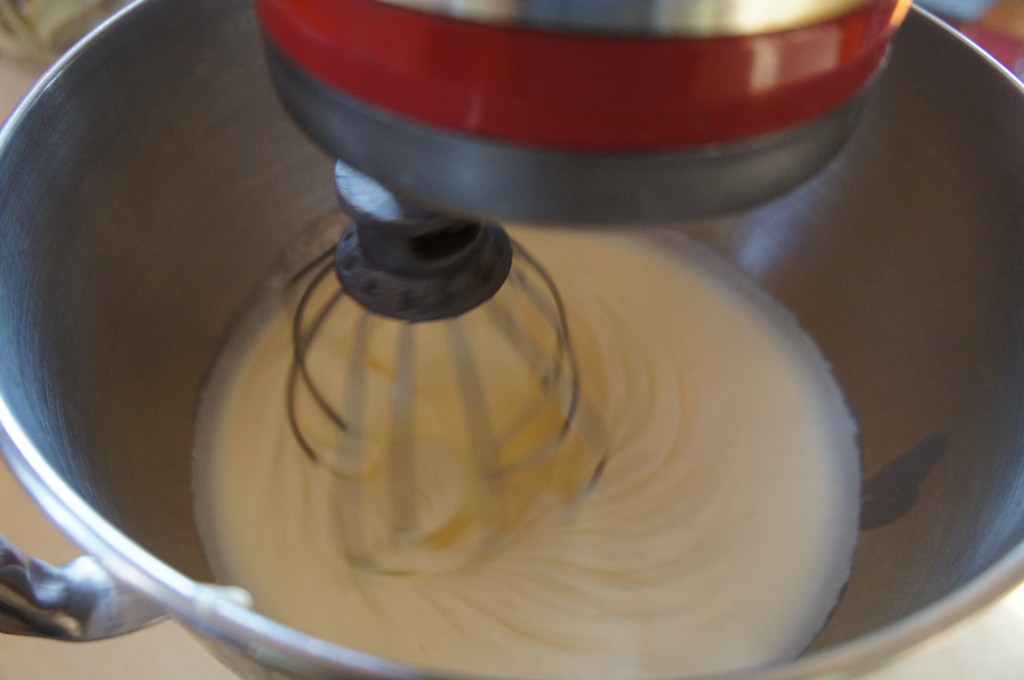 mixing creme fraiche