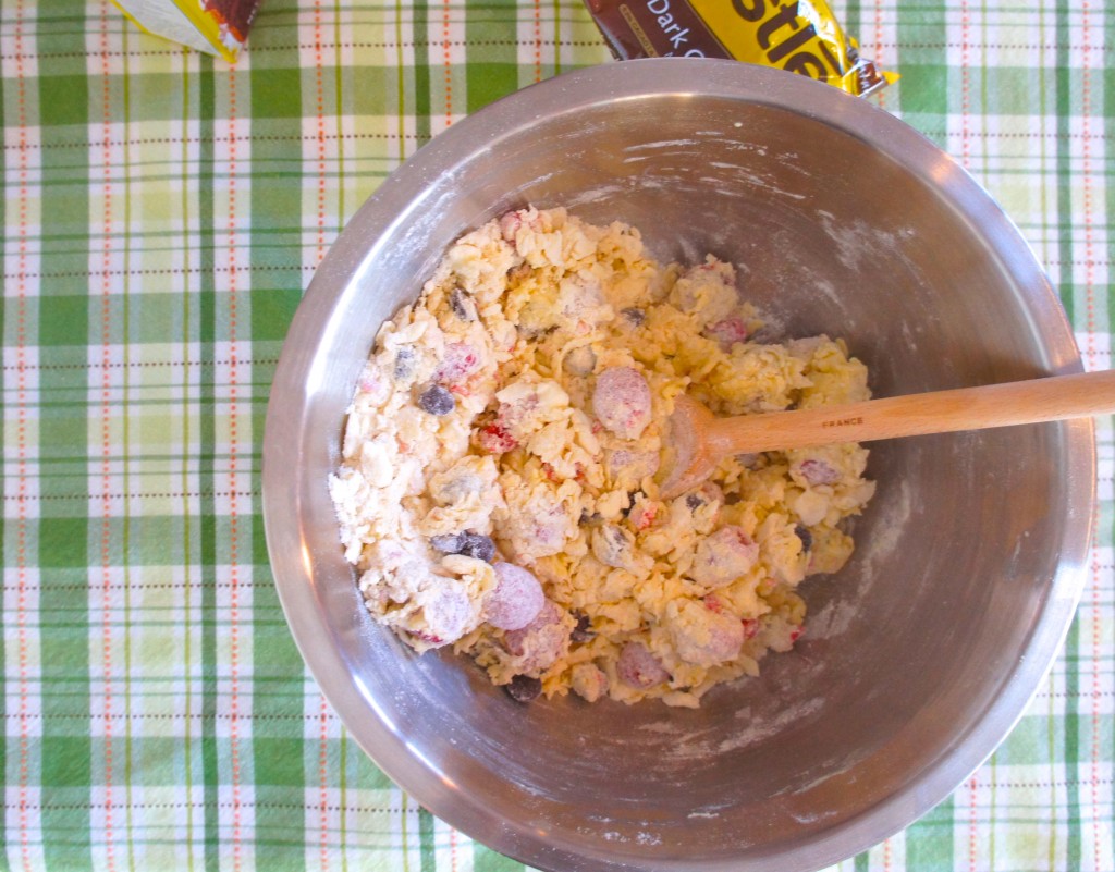 mixed scone dough