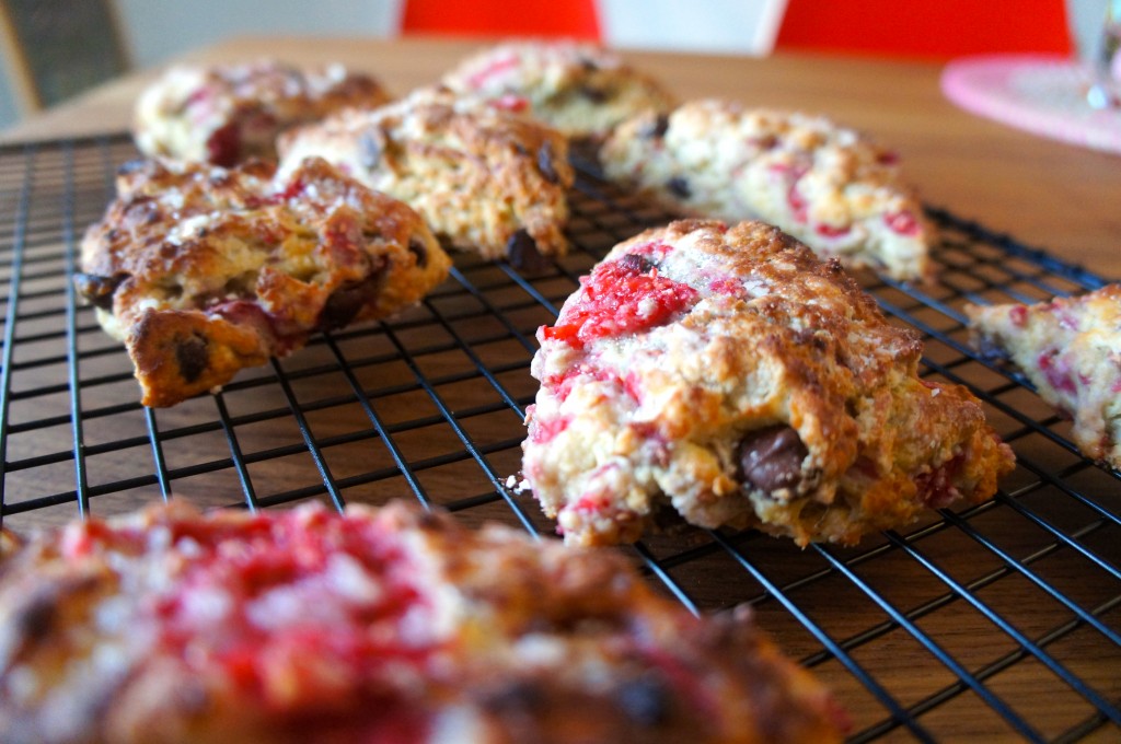 raspberry chocolate chip scones