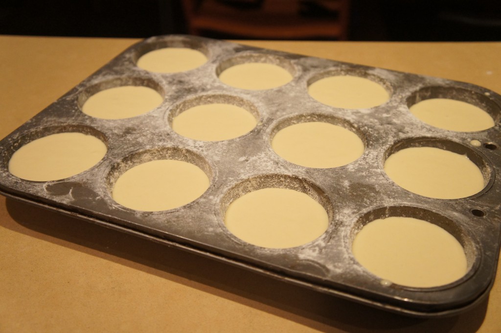 filled muffin tins